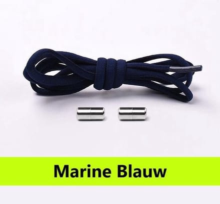 Jumada - Schoenveters - 0.5 cm - Plat - Elastische - Sport - 100 cm - Marine blauw