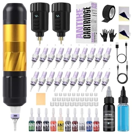 Draadloze Tattoo Machine Set - Compleet Tattoo Starter Set voor Beginners en Professionele Tattoo Artisten
