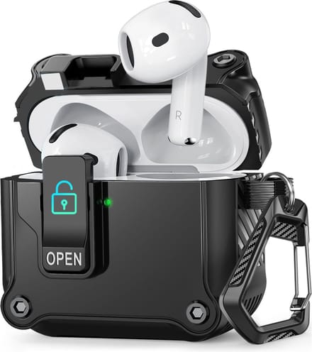 YONO Hoesje geschikt voor Airpods 4 - Case - Lock - Zwart
