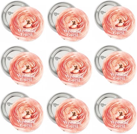 9 buttons Blush Flower corsage - button - corsage - blush - pioen - rros - trouwen - huwelijk - bruiloft