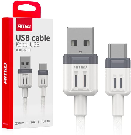 AMiO USB naar USB-C Kabel 3A 200cm FullLINK – AMIO-03906