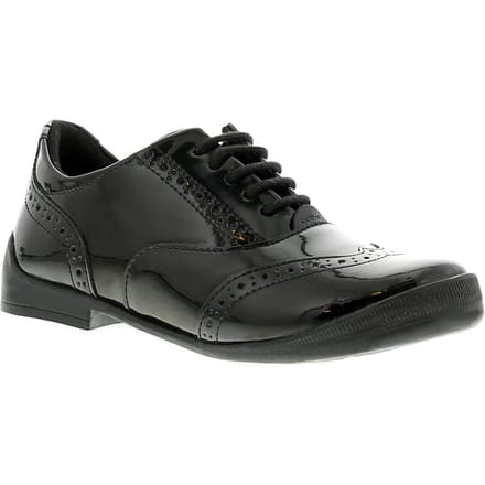 Kickers bridie brogue leren meisjes kinderschoenen zwart