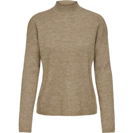 Jacqueline de Yong Trui Jdylumi Life L/s High Neck Pullover 15325961 Malt Ball/melange Dames Maat - M