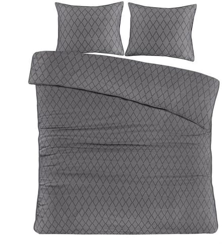 Papillon Axel Dekbedovertrek - Lits-jumeaux - 240x200/220 cm - Grijs