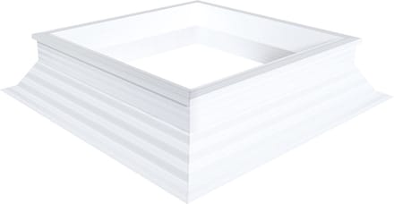 schuine pvc-opstand 30/20 0600 x 2000 mm Let op! Dakopening = 20cm meer dan daglichtmaat
