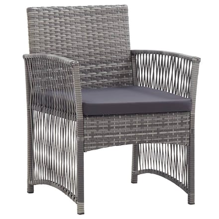 vidaXL - Tuinstoelen - met - kussens - 2 - st - poly - rattan - antraciet