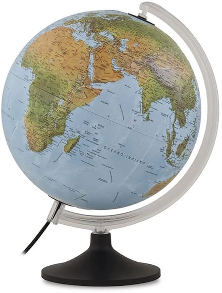 Nova Rico Uranio EU LED - Wereldbol - 30 CM - FRANS - Met vergrootglas