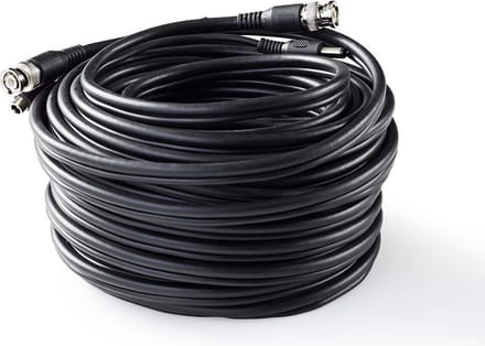 Nedis CCTV-Security Kabel - BNC / DC - 20.0 m - Rond - PVC - Zwart - Gift Box