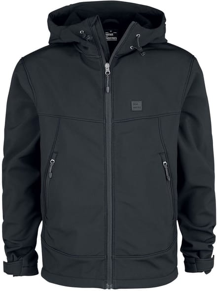 Vintage Industries Tussenseizoensjas - Alford Softshell - S tot XXL - voor Mannen - zwart