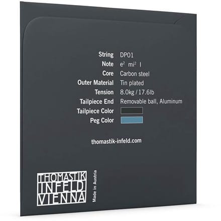 Thomastik Infeld THDP-01 violin string E-1 4/4 medium, carbon steel, tin plated