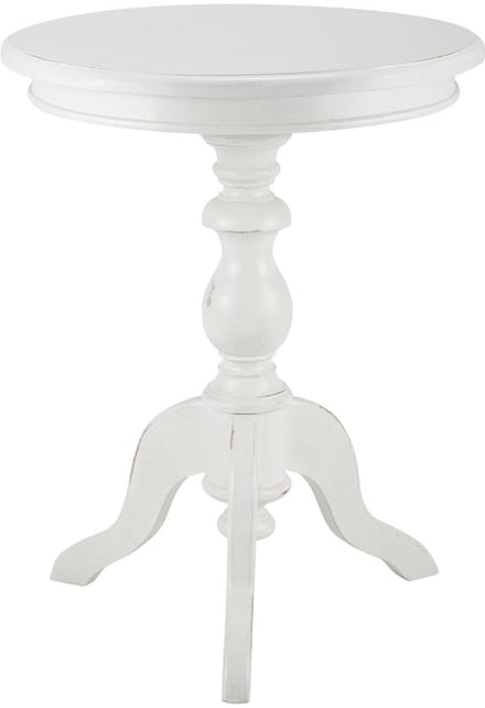 CLP Wiva Bijzettafel - Rond - 50x50 cm - antiek/wit
