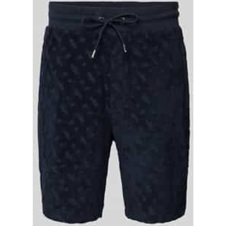 Regular fit bermuda met structuurmotief, model 'Lamson'