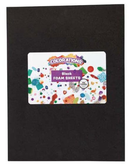 Colorations Foam Vellen Zwart - 10 stuks voor knutselprojecten