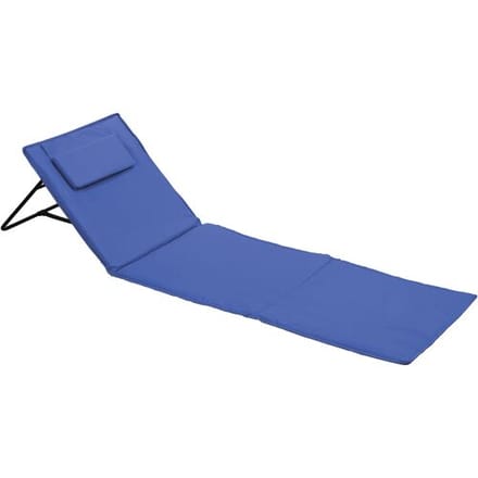 CRIVIT Strandmat met rugsteun 161 x 53 cm (Blauw)