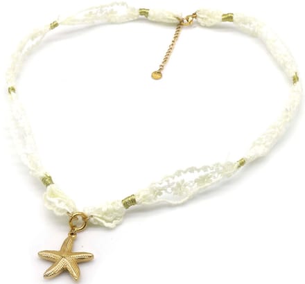 Dames Ketting - Goud - Zeester Design - Roestvrijstaal (RVS) - 45CM