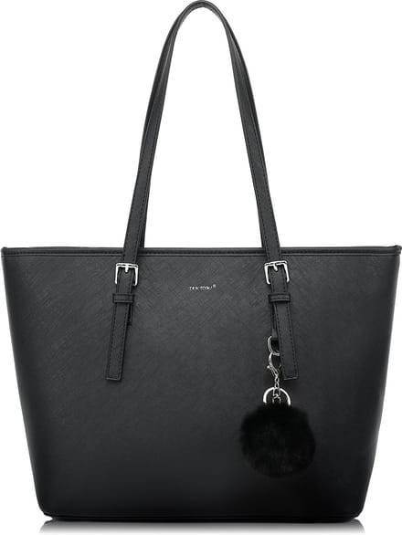 TAN.TOMI Grote Shopper / Schoudertas - Dames - Handtassen - Dames Tas Shopper - Zwart