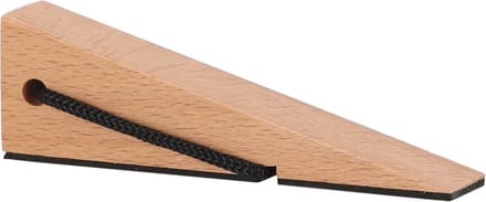 Esschert deurstopper/deurwig - beukenhout/rubber - anti-slip - beige - 12 x 3 x 4 cm