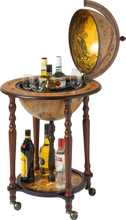 Brulo Wereldbol Globe Globebar Amundsen barglobe