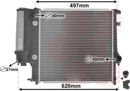 Van Wezel - RADIATOR VOOR BMW 3 E30 1982-1994 17111719136