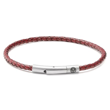 Lucleon - Heren - Leer Armband - Rood