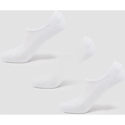 MP Unisex Invisible Socks (3 Pack) - White - UK 2-5