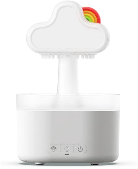 Rainbow Cloud Raindrop Aroma Diffuser Grote Mist Huishoudelijke Luchtbevochtiger - Wit