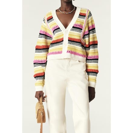 BA&SH Pull Romy Multico Size: L | Cropped Jackets Outlet | Dames | Zwart