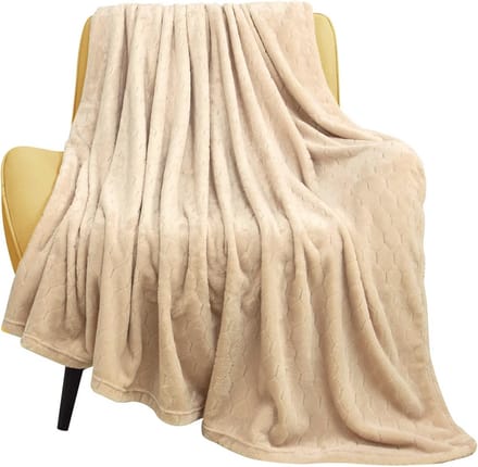 Fleece deken 127 x 152 cm - zachte plaid voor bank en bed