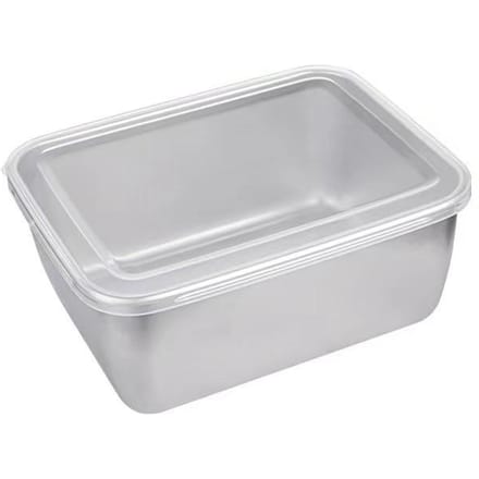Réfrigérateur en acier inoxydable, boîte de conservation des aliments, Bento de fruits, boîte de rangement hermétique de la viande, conteneur de stockage de cuisine, stockage des aliments argenté