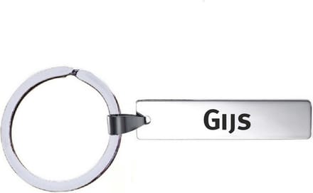 Sleutelhanger Met Naam - Gijs - RVS