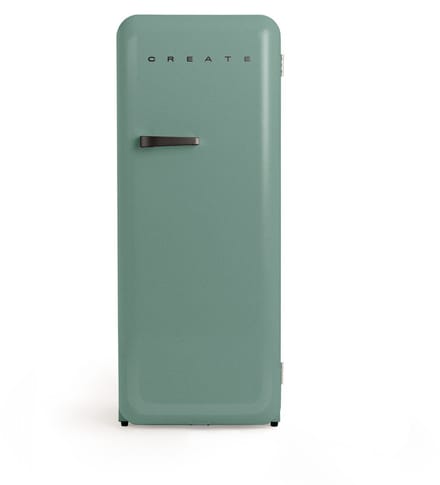 CREATE - Koelkast in retrostijl - Sage - Handvat Zwart - FRIDGE RETRO 281L