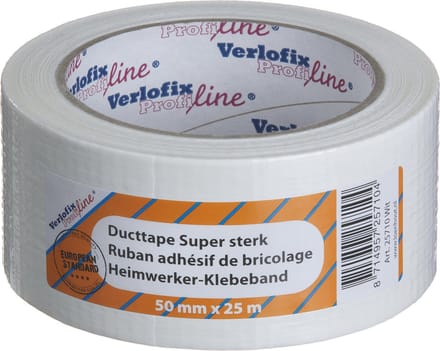 Verlofix Duct Tape Wit – Extra Sterk – 50mm x 25m – Waterbestendig