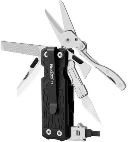 NexTool Pocket Tool E1 – Multitool 10-in-1 – Compact & Robuust – RVS Constructie – Voor Everyday Carry