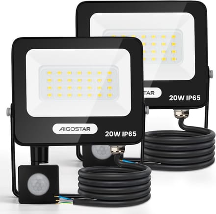 20W LED Buitenlamp met Bewegingssensor, 1650 Lumen, IP65 Waterdicht, 4000K Daglicht Wit