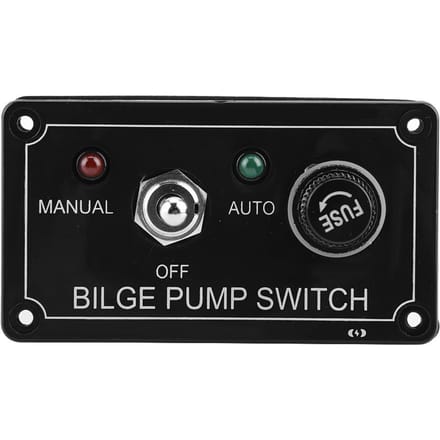 12V DC LED Indicator Bilgepomp Schakelpaneel Handmatig Uit Auto voor Boot Marine gray