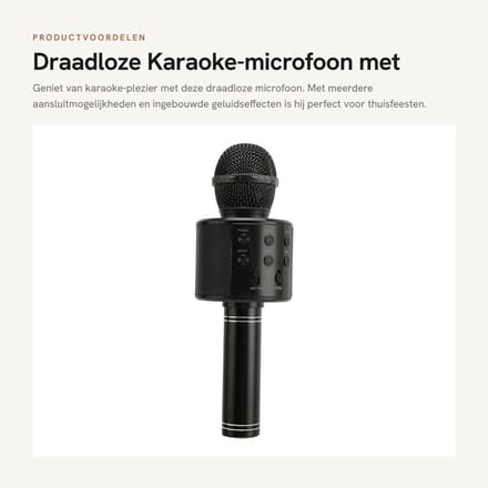 Dailygoods- Microfoon Draadloos - Karaoke Microfoon - Bluetooth Microfoon - Microfoon met AUX - Microfoon met USB - Helder Geluid