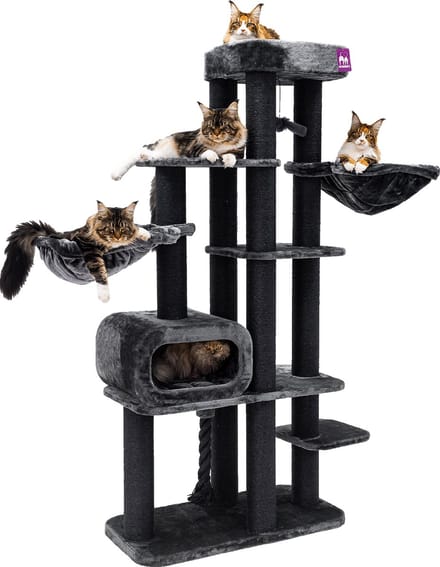 Petrebels Interstate 199 Krabpaal XXL - Pepper - Design Krabmeubel - 12 cm Dikke Stammen