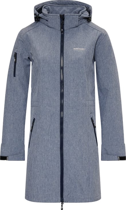 Nordberg Gisella - Softshell Outdoor Zomerjas Dames - Ocean Blue Melange - Maat S