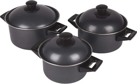Bo-Camp - Pannenset - Rondo - 3-Delig - Carbonstaal