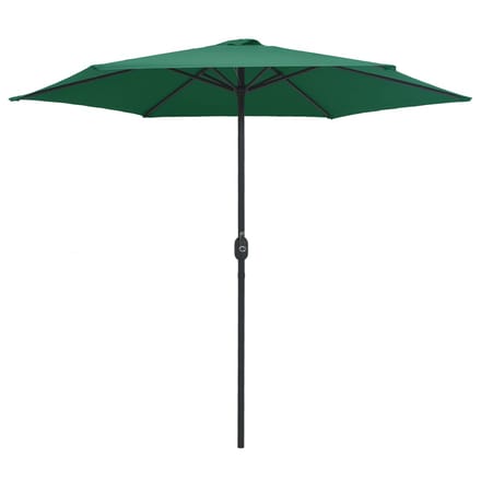 vidaXL - Parasol - met - aluminium - paal - 270x246 - cm - groen