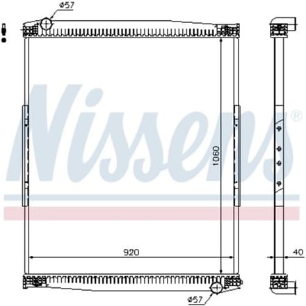 Radiator, motorkoeling NISSENS 67258