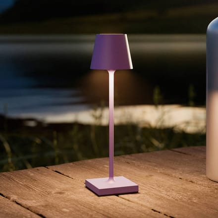 Sigor LED-accubatterijlamp Nuindie pocket, paars, IP54, dimbaar