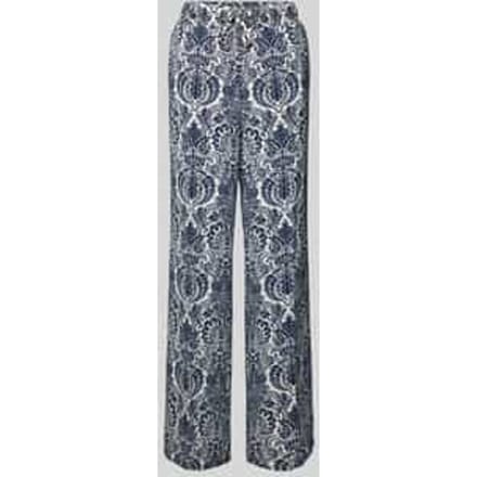 Wide leg stoffen broek met tunnelkoord, model 'AVRIL'