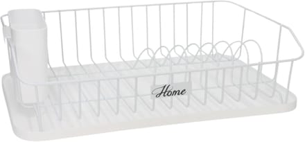 Gerimport Afwas afdruiprek met lekbak - wit - kunststof - 43 x 29 x 12,5 cm