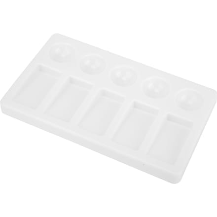 Rechthoekige Vorm Aquarel Verfbakje Olie Aquarel Acryl Verf Paletten Accessoire white