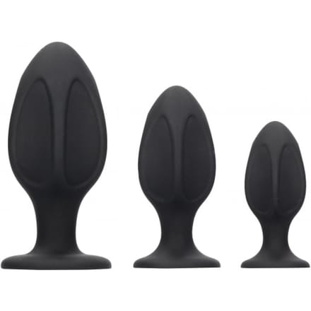 Shots - Ouch! Diamantvormige Butt Plug Set black