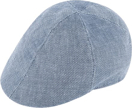 FlatCap Platte pet, Fiebig 6-Panel linnen Blauw gemeleerd mt 55