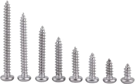 M3 RVS Houtschroeven Assortiment - Zelftappende Schroeven - Verpakking van 200 (Ronde Kop)