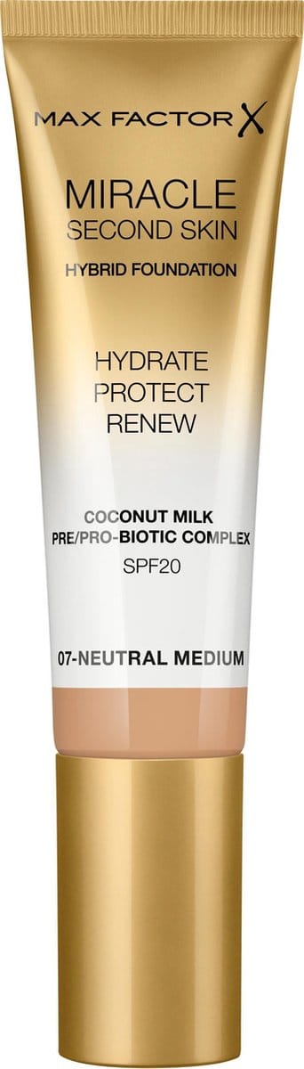 Max Factor Miracle Second Skin Foundation - 07 Neutral Medium