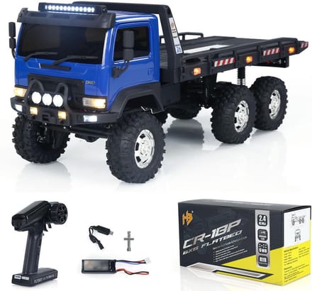 1/18 RC Rock Crawler 6x6 Off-Road Truck Platformwagen met 2-Speed